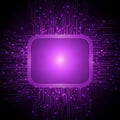 Purple Circuit Board Background with Copy Space - Futuristic Technology and Data Concept, cyber monday, cyber monday sho Royalty Free Stock Photo