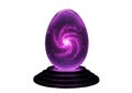 Glowing purple egg with nebula inside Royalty Free Stock Photo