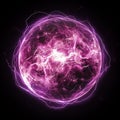 Glowing purple energy sphere Royalty Free Stock Photo