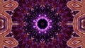 Glowing purple mandala patterned from both sides