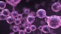 glowing purple molecule network atoms Royalty Free Stock Photo