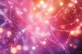 Glowing quantum particles forming an interconnected data network, cyber-inspired AI-driven Royalty Free Stock Photo