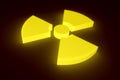 Glowing radioactive sign.