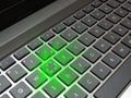 Glowing recycle button on computer keyboard Royalty Free Stock Photo