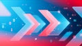 Futuristic Red and Blue Digital Arrow Direction Flow Royalty Free Stock Photo