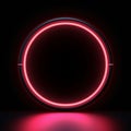 a glowing red circle on a black background Royalty Free Stock Photo