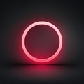 a glowing red circle on a black background Royalty Free Stock Photo