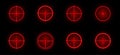 Glowing red crosshairs for a dynamic gaming interface Royalty Free Stock Photo