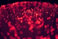 Glowing red fiber optics background Royalty Free Stock Photo