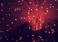 Glowing red fiber optics, communication technology Royalty Free Stock Photo