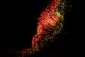 Glowing red fiber optics on dark background Royalty Free Stock Photo