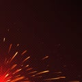 Glowing red fire sparks vector background Royalty Free Stock Photo