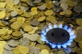 The cost of natural gas more expensive Royalty Free Stock Photo