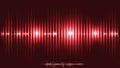 Glowing red hot sound wave with dotted frequency lines and neon effects style. Smoldering lines composition wallpaper Royalty Free Stock Photo