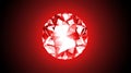Glowing Red Jewel - 3D Illustration