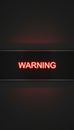 Glowing red warning sign indicating system error Royalty Free Stock Photo