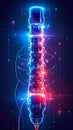 Futuristic Spinal Column Technology Royalty Free Stock Photo