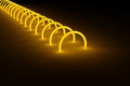 Glowing ring tunnel cyber background