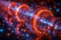 Glowing Rings: Futuristic Technology Concept Royalty Free Stock Photo