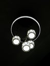 glowing round LED chandelier light Royalty Free Stock Photo