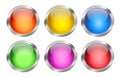 Glowing Round Web Buttons Royalty Free Stock Photo