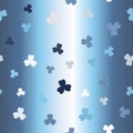 Glowing shamrock pattern. Seamless vector