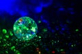Abstract bokeh, balls, blurred circles, lights in the dark Royalty Free Stock Photo