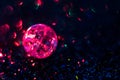 Abstract bokeh, balls, blurred circles, lights in the dark Royalty Free Stock Photo