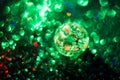 Abstract bokeh, balls, blurred circles, lights in the dark Royalty Free Stock Photo