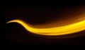 Glowing shiny curve light trail lines effect in black background