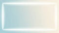Minimalist Neon Rectangle Frame on a Soft Blue and Yellow Gradient Background Keywords: neon, frame, rectangle Royalty Free Stock Photo