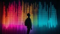 Glowing silhouettes ignite vibrant nightclub motion patterns generated by AI