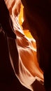 Glowing Slot Canyon Narrows - Antelope Canyon , Northern Arizona Royalty Free Stock Photo