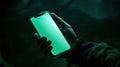 The glowing smartphone screen.AI generated image Royalty Free Stock Photo