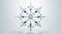 Glowing snowflake snow star pattern design on light blue background. Winter decoration concept Royalty Free Stock Photo