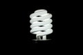 Glowing spiral light bulb Royalty Free Stock Photo