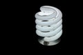 Glowing spiral light bulb Royalty Free Stock Photo