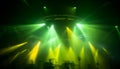 Glowing stage ignites disco dancing at popular nightclub generated by AI