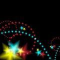 Glowing Star Fireworks Background