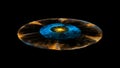 Glowing Stargate Event Horizon Portal. Time Travel, Outer Space