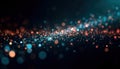 Glowing stars moving horizontally across dark space background. Animated space design. Retro video game style. Cosmic animation.