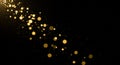 Golden Particle Stream with Soft Glow Royalty Free Stock Photo