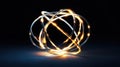 Glowing Strings in an Infinite Tangled Loop Royalty Free Stock Photo