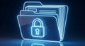 Secure Data Folder - Digital Protection Concept Royalty Free Stock Photo