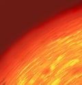 Glowing Sun or Planet in fire. Royalty Free Stock Photo