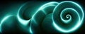 Glowing swirl light whirl led blue spiral wave Royalty Free Stock Photo