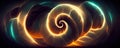 Glowing swirl twirl fractal snail shell spiral Royalty Free Stock Photo