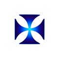 Glowing symbol Cross Pattee symbol