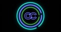 The concept of opening digital lock with Octoin Coin OCC cryptocurrency symbol