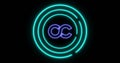 Digital lock concept of denying access with Octoin Coin OCC symbol